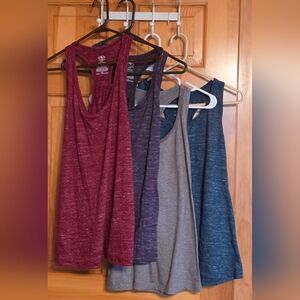 Athletic Works Marled Tank Top Set - Burgundy, Purple, Gray, Navy